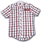 View Item New Merc Mod Skin Check Slim Fit S / S Shirt White 